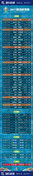 欧洲杯赛程2021时间表，欧洲杯赛程2021赛程结束时间？