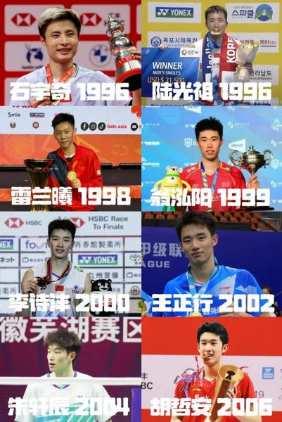 中国羽毛球男队员名单，国羽男单全部人？